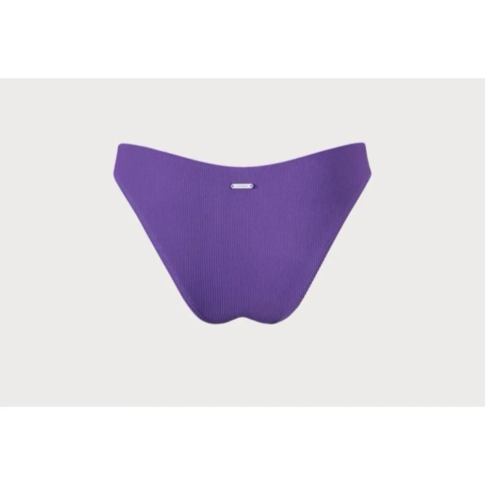 Berlook 2 Piece Strappy Swimsuit Bikini Size S Small Purple Knot Tie NEW W Bag